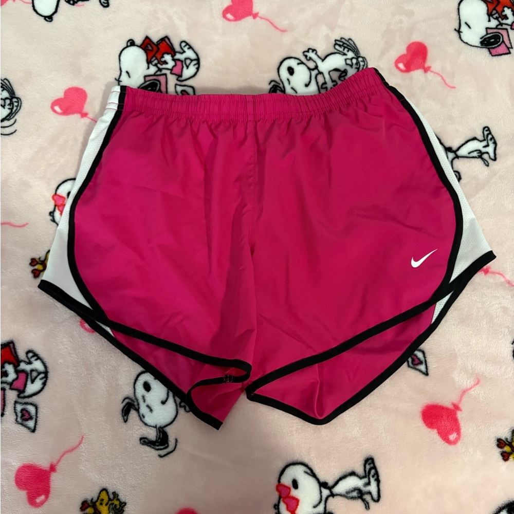 Nike Pink and White Athletic Shorts Lightweight Design